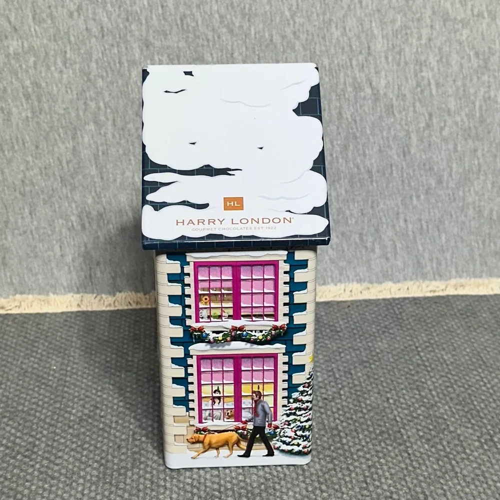 Harry London Posh Paws Pet Boutique House Tin Christmas Holiday Collectible